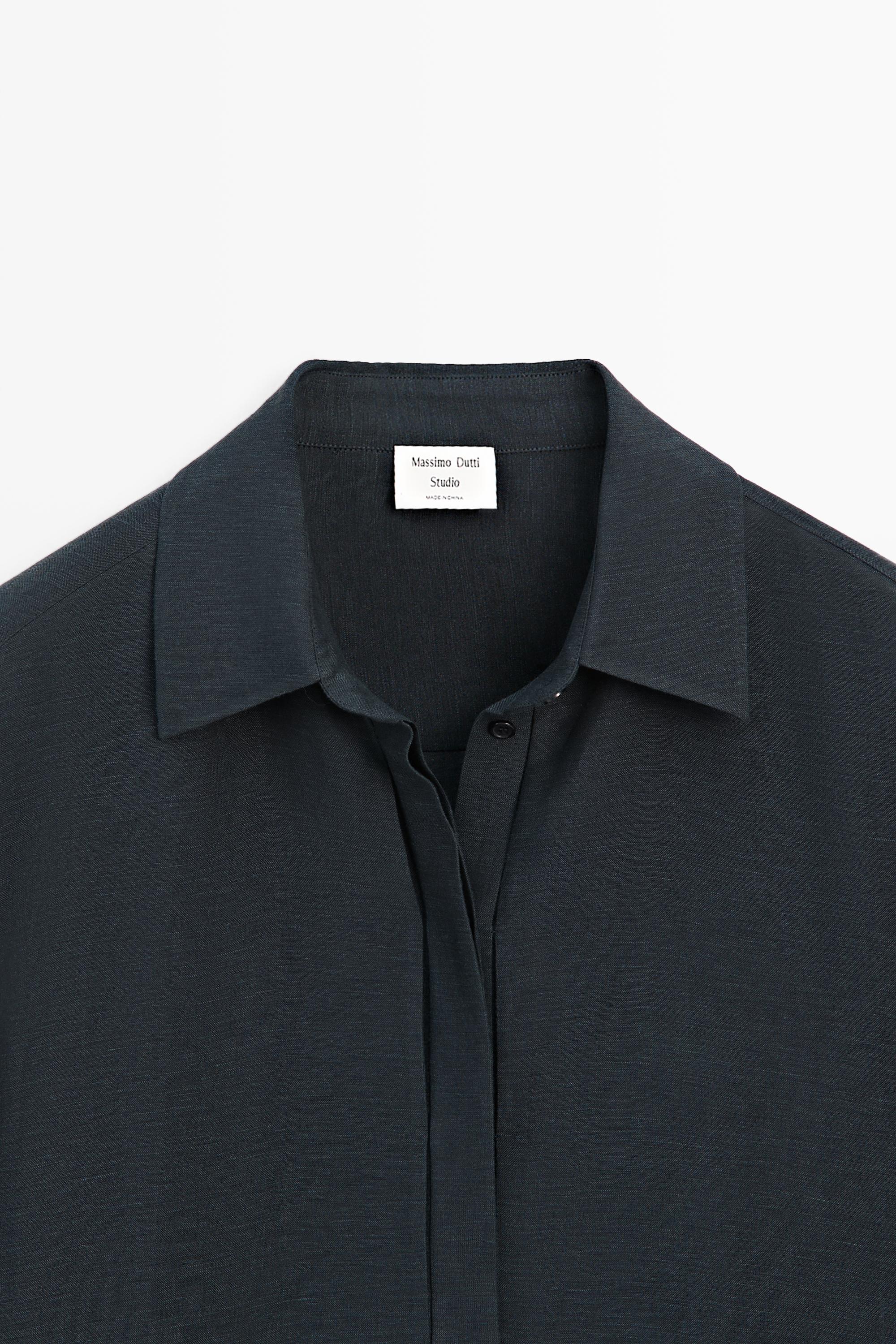 STUDIO semi-sheer flowing shirt